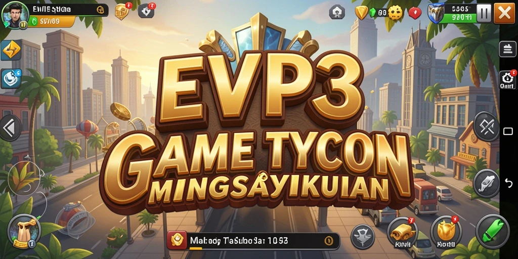 Tampilan gameplay <strong>EVIP3</strong> dengan elemen manajemen yang menarik.
