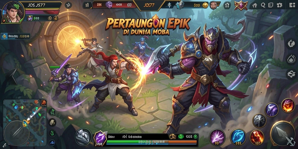 Gameplay seru di arena pertempuran JOS77.