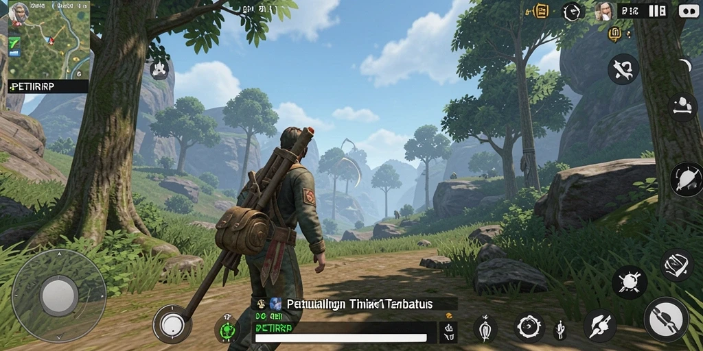 Tangkapan layar gameplay PETIRRP yang menampilkan petualangan seru di dunia terbuka.