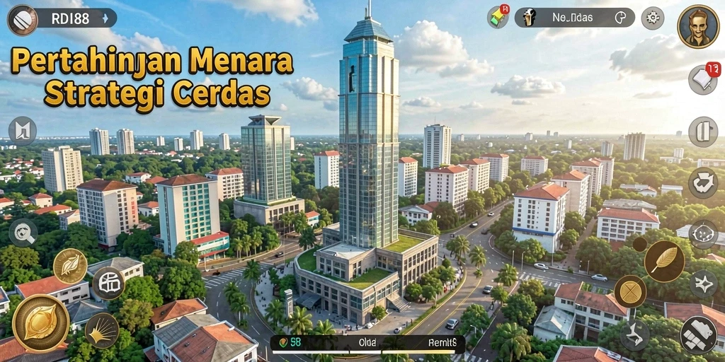 Screenshot RDI88 menampilkan aksi seru menara pertahanan yang epik.